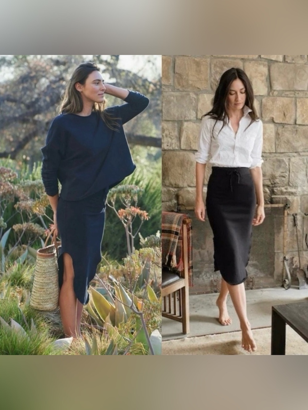 Frank & Eileen  Donegal Unforgettable Skirt Triple Fleece Size Small Black.